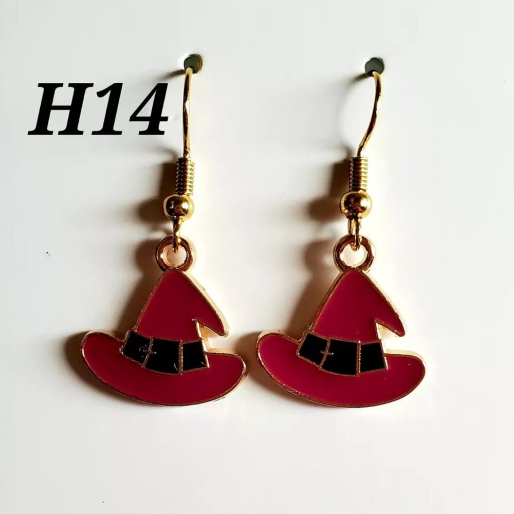 New Hook Earrings - Witches Hat - Halloween